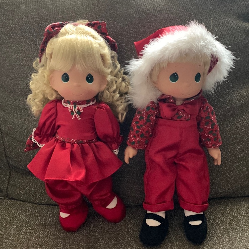 Precious Moments Stocking Twin Dolls